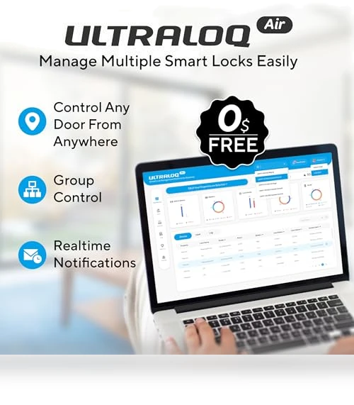 Smart Lock with Built-in WiFi and Fingerprint Access — Keyless Entry, ULTRALOQ