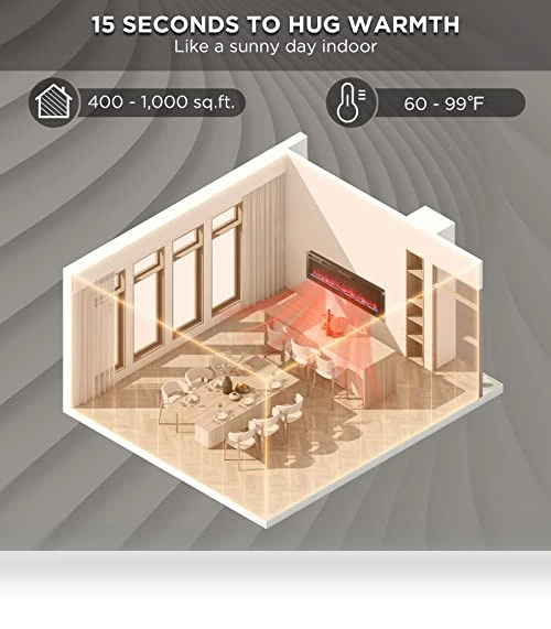Smart WiFi Infrared Electric Fireplace — Electric Heating Solutions, TURBRO