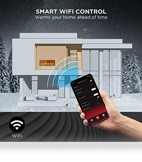 Smart WiFi Infrared Electric Fireplace — Electric Heating Solutions, TURBRO