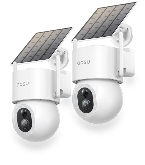Solar Security Cameras Wireless Outdoor — Motion Sensors, AOSU