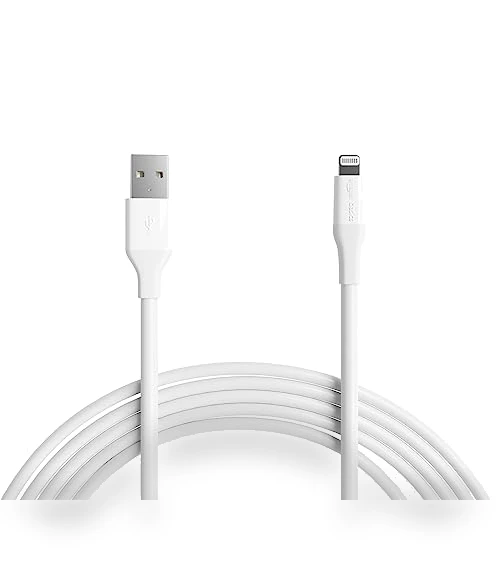 USB-A to Lightning Charger Cable — Lightning, Amazon Basics