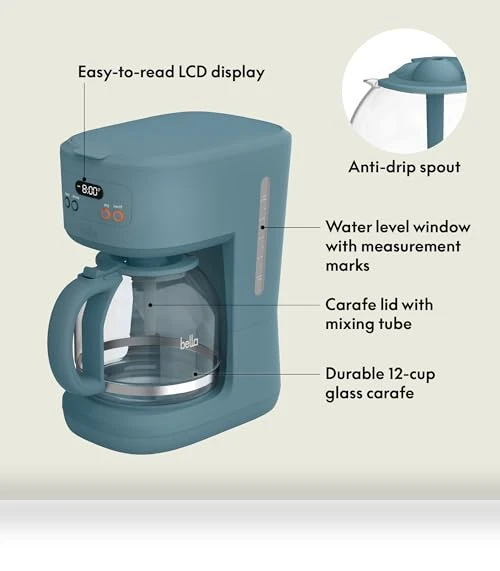 12 Cup Programmable Coffee Maker — Coffee Makers, BELLA