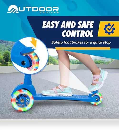 3-Wheel Kids Scooter with Lean-to-Steer Technology — Balance Bikes, OutdoorCruiser
