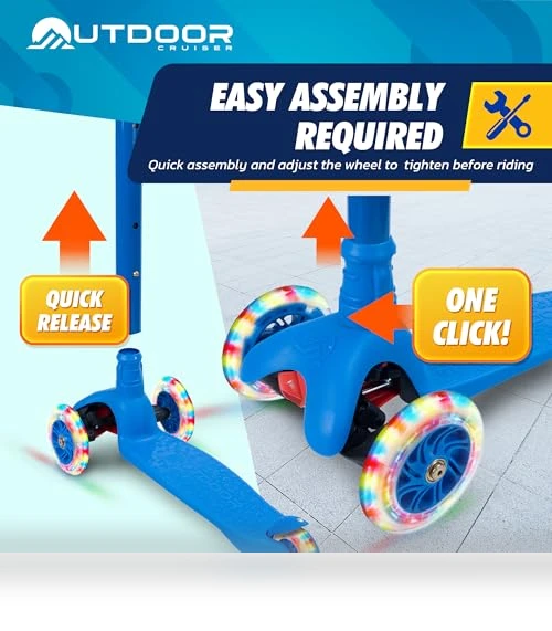 3-Wheel Kids Scooter with Lean-to-Steer Technology — Balance Bikes, OutdoorCruiser
