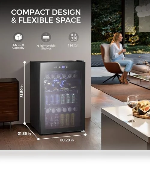 4.5 Cu.ft Beverage Refrigerator and Cooler — Mini Fridges, Kismile
