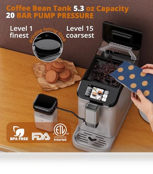 Automatic Espresso Coffee Machine with Milk Frother — Coffee & Espresso Combos, dainslef