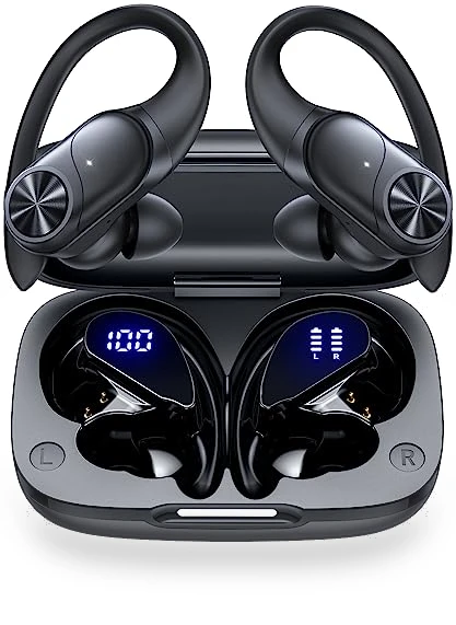 Bluetooth Headphones Wireless Earbuds with Digital Display — In-Ear Headphones, PocBuds