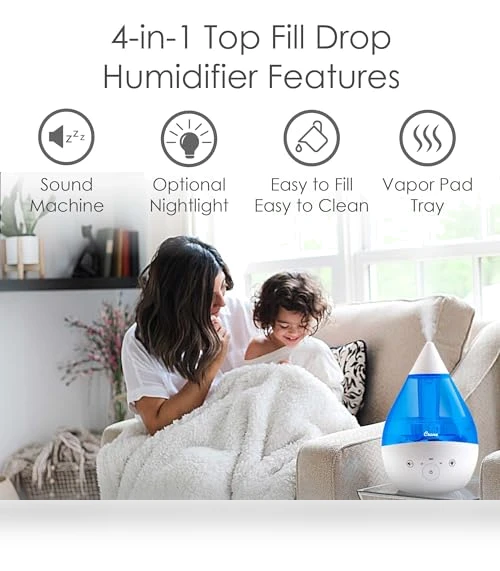 Drop 2.0 Ultrasonic Cool Mist Humidifier — Air Moisturizers, Crane