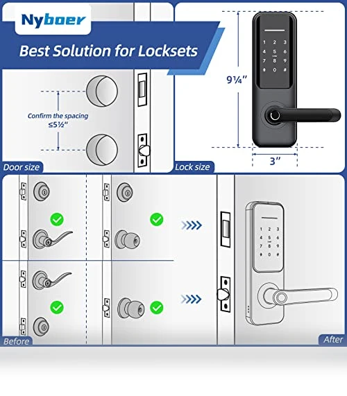 Fingerprint Smart Door Lock and Handle — Smart Home Security, Nyboer
