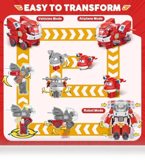 Jett's Super Mecha Transforming Robot — Interactive Figures & Robots, Super Wings