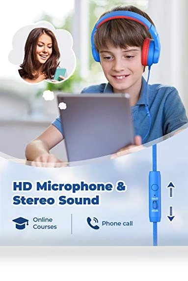 Kids Headphones for School Travel — Over-Ear Headphones, iClever