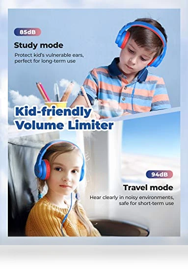 Kids Headphones for School Travel — Over-Ear Headphones, iClever