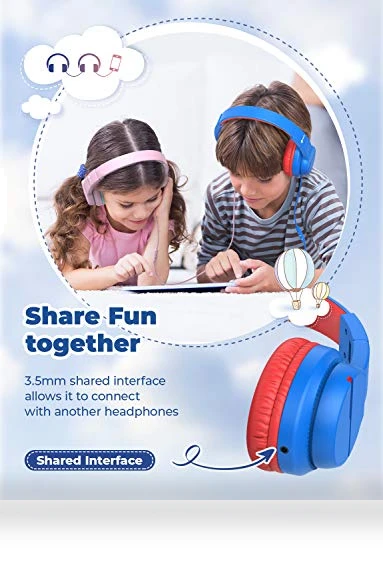 Kids Headphones for School Travel — Over-Ear Headphones, iClever