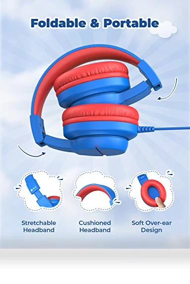 Kids Headphones for School Travel — Over-Ear Headphones, iClever