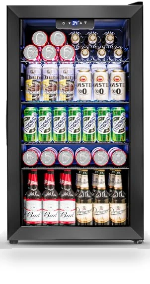 Mini Fridge with Glass Door — Mini Fridges, Feelfunn