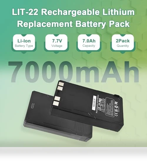 Rechargeable Lithium Battery Pack - 2 Pack — Batteries, ROYEUEU