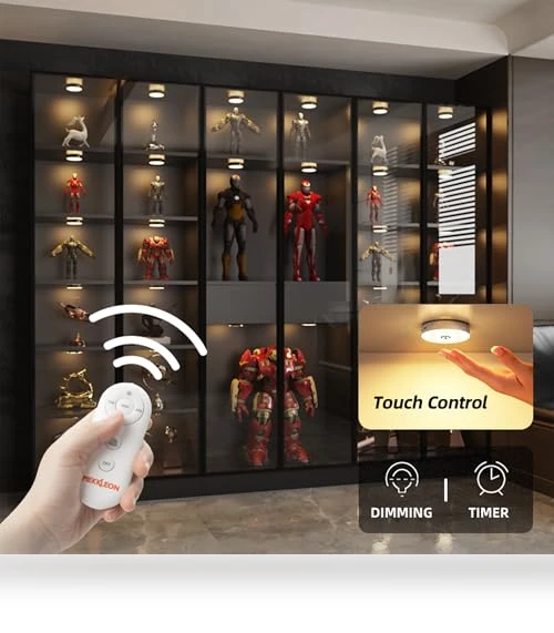 Rechargeable Puck Lights with Remote Control — Overhead Lighting, MICLIONLED
