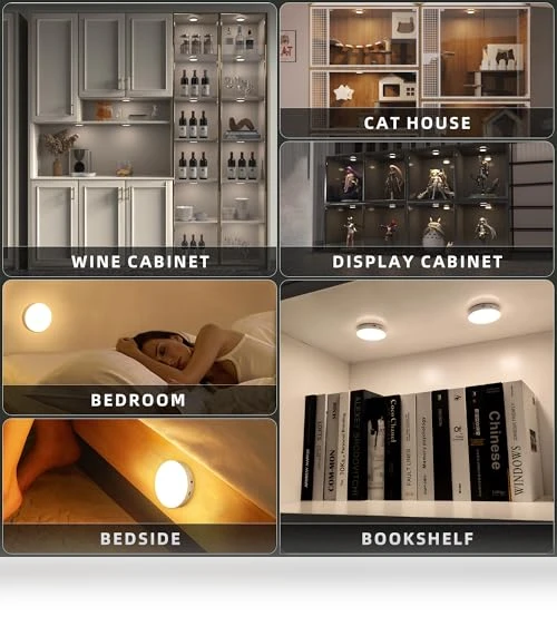 Rechargeable Puck Lights with Remote Control — Overhead Lighting, MICLIONLED