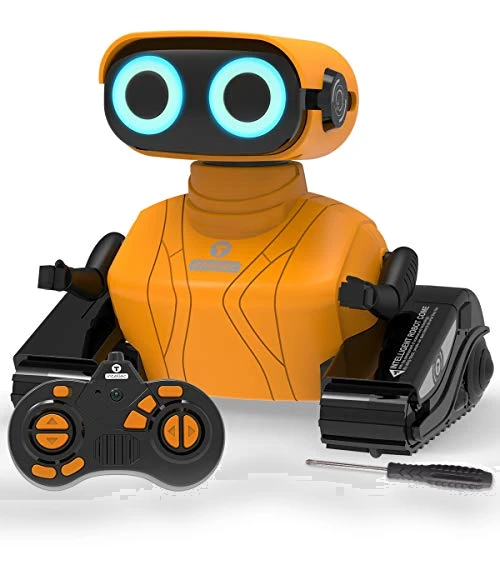 Remote Control Robot Toy with LED Eyes & Flexible Arms — Interactive Figures & Robots, KaeKid