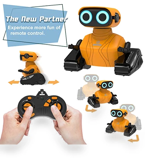 Remote Control Robot Toy with LED Eyes & Flexible Arms — Interactive Figures & Robots, KaeKid