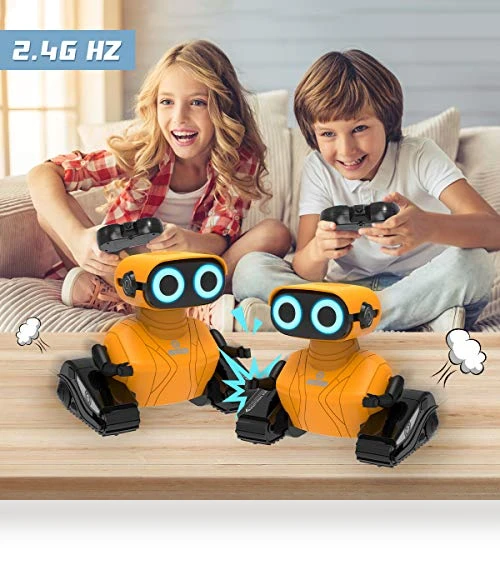Remote Control Robot Toy with LED Eyes & Flexible Arms — Interactive Figures & Robots, KaeKid