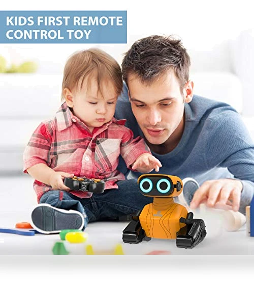 Remote Control Robot Toy with LED Eyes & Flexible Arms — Interactive Figures & Robots, KaeKid