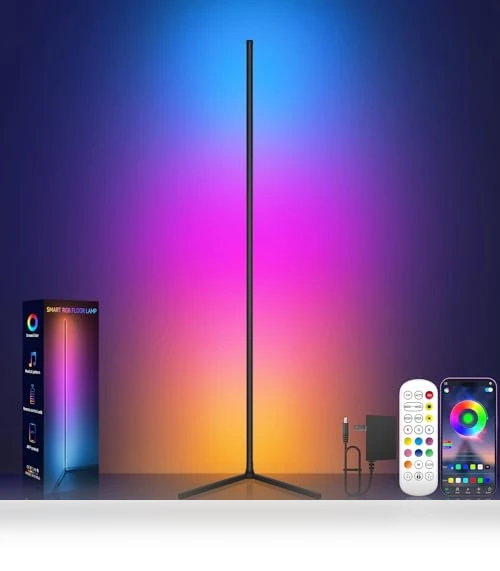 RGB LED Corner Floor Lamp with Music Sync — Lighting Accessories, Tyute