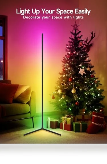 RGB LED Corner Floor Lamp with Music Sync — Lighting Accessories, Tyute