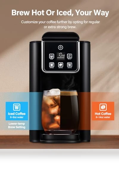 Single Serve Coffee Maker 2.0 — Chilled Brew Essentials, SHARDOR