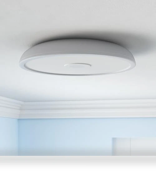 Smart Waterproof LED Flush Mount Ceiling Light Fixture with Bluetooth Speaker — Overhead Lighting, ASALL