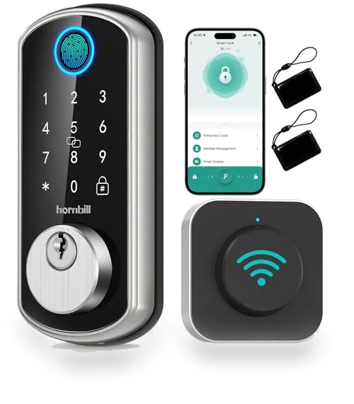 Smart WiFi Front Door Lock — Deadbolts, hornbill