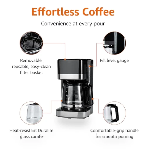 12 Cup Drip Coffee Maker — Coffee Makers, Amazon Basics