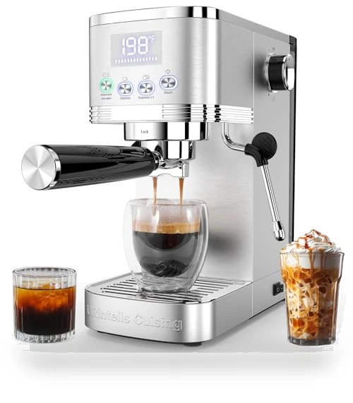 20 Bar Espresso Machine with Temperature Control LED Display — Espresso Machines, URintells Cuising