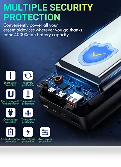 40000mAh Power Bank with PD 30W and QC4.0 Fast Charging — Mobile Power Solutions, Dongguan Xionel Electronic Technology Co., Ltd