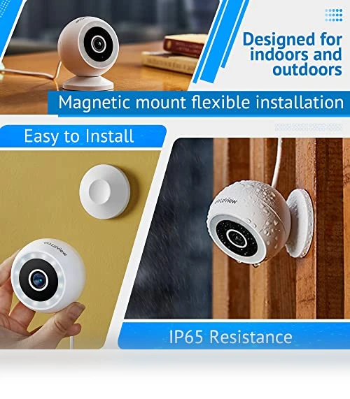 4MP 2K Security Cameras Outdoor Indoor Wired — Outdoor Security Cameras, LaView