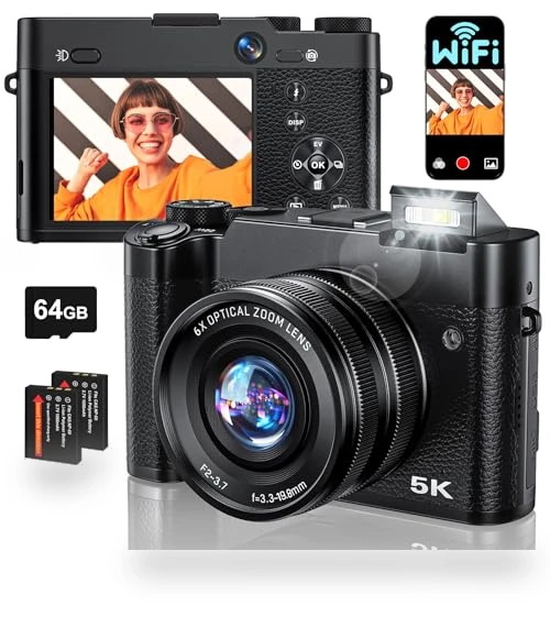 5K Digital Camera with WiFi and Dual Lens — Mirrorless Cameras, ToAuite