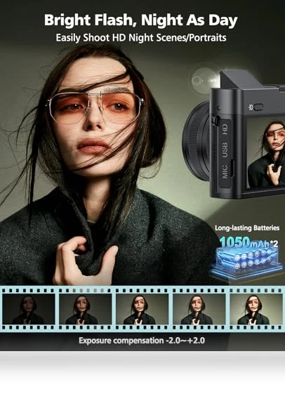5K Digital Camera with WiFi and Dual Lens — Mirrorless Cameras, ToAuite