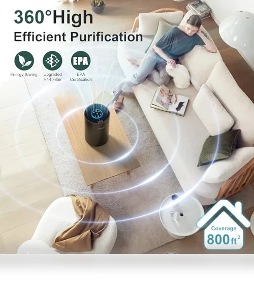 Air Purifier with H14 True HEPA Filter — HEPA Air Purifiers, VNIUP