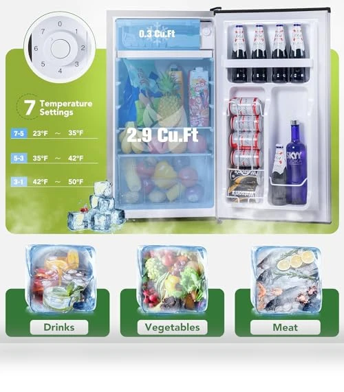 Compact Refrigerator with Freezer — Mini Fridges, Tehanld