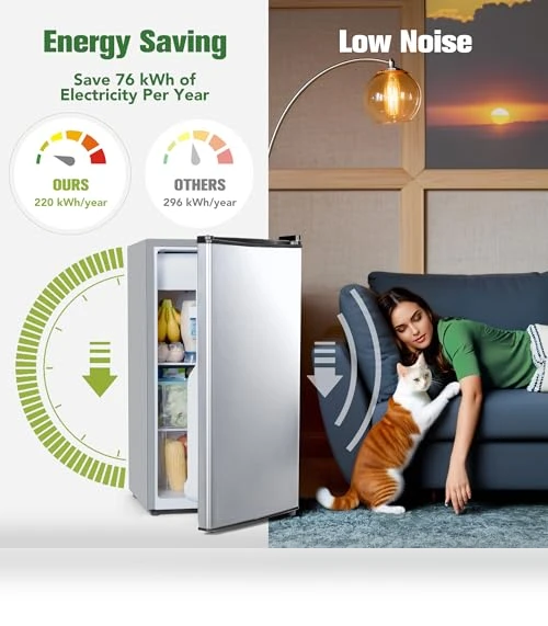 Compact Refrigerator with Freezer — Mini Fridges, Tehanld