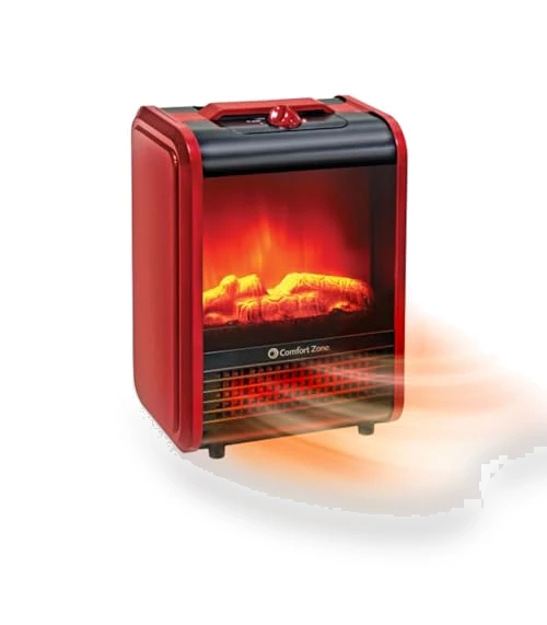 Electric Mini Fireplace Space Heater — Portable Heating Solutions, Comfort Zone