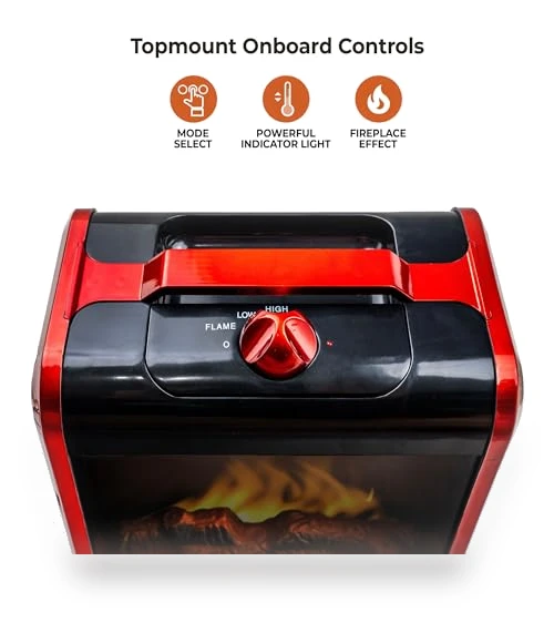 Electric Mini Fireplace Space Heater — Portable Heating Solutions, Comfort Zone
