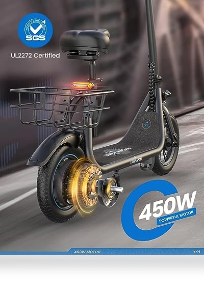 Electric Scooter with Seat — Electric Self-Balancing Scooters, URBANMAX