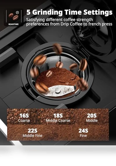 Grind & Brew Coffee Maker with Built-in Grinder — Single-Cup Coffee Makers, AIRMSEN