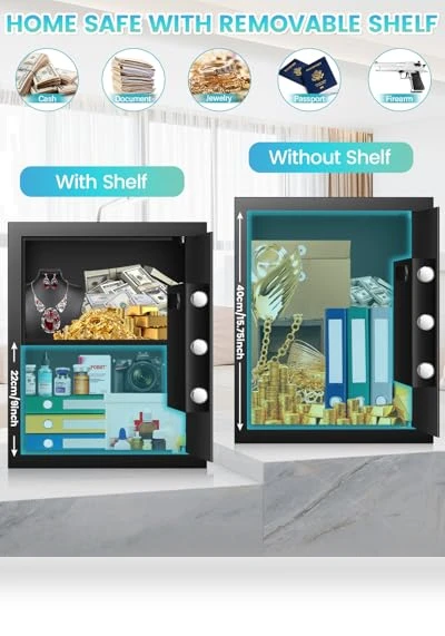 Home Safe with Fireproof Waterproof Bag — Cabinet Safes, FOWORE