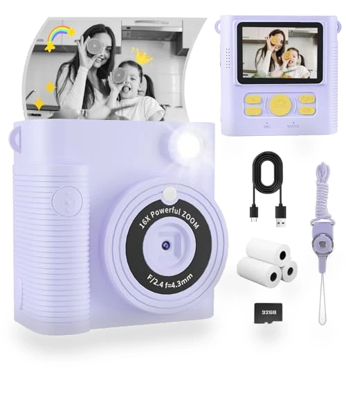 Instant Print Digital Camera for Kids — Instant, FKATEEN