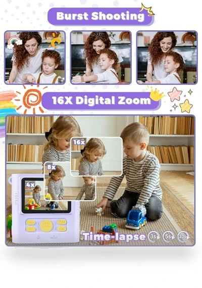 Instant Print Digital Camera for Kids — Instant, FKATEEN