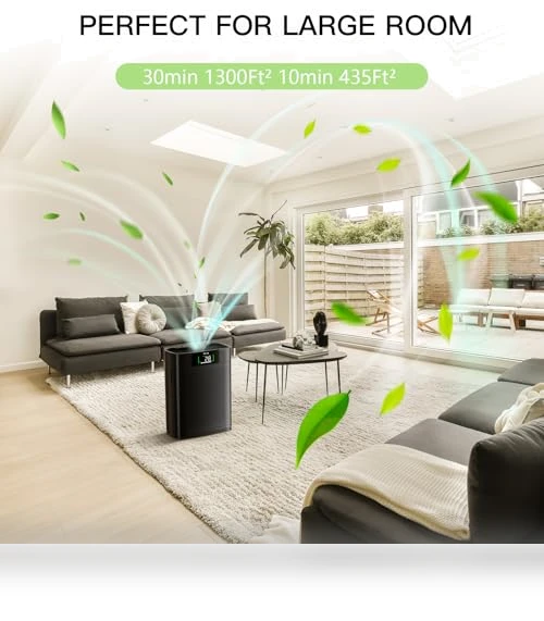 Large Room Air Purifier with Air Quality Monitor — HEPA Air Purifiers, AIRTOK