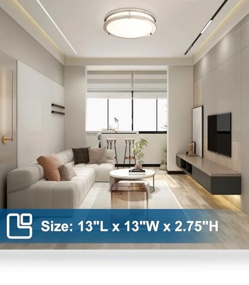 LED Flush Mount Ceiling Light Fixture — Overhead Lighting, OOWOLF