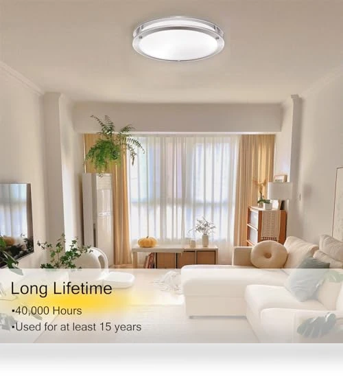 LED Flush Mount Ceiling Light Fixture — Overhead Lighting, OOWOLF